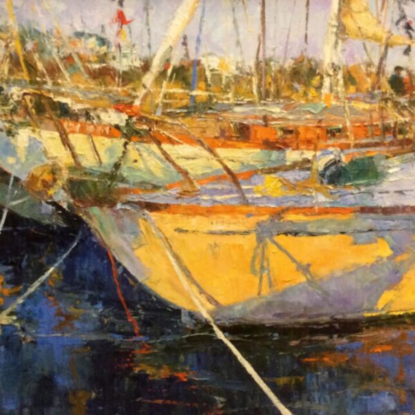 Wooden Boat Shadows by Diane Ainsworth
