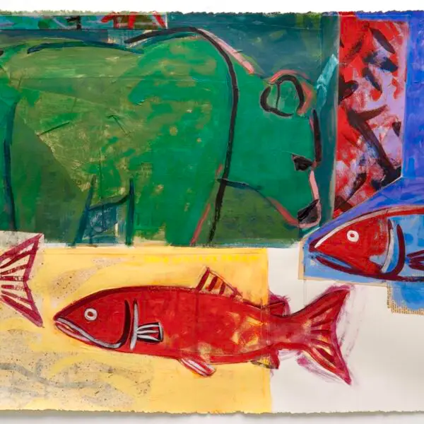 Bear with Salmon by Susan Le Van