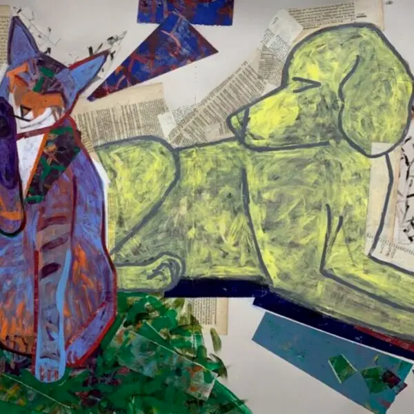 Tabby and Yellow Dog by Susan Le Van