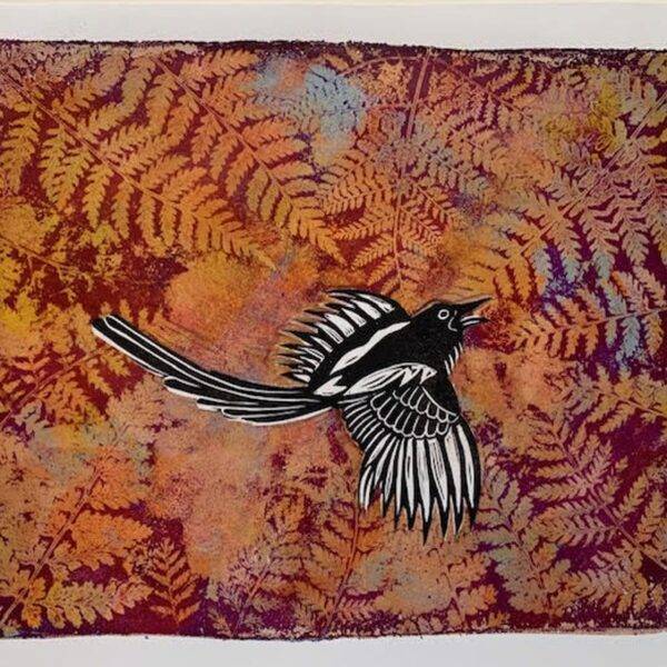 Magpie and Ferns by Fumi Matsumoto