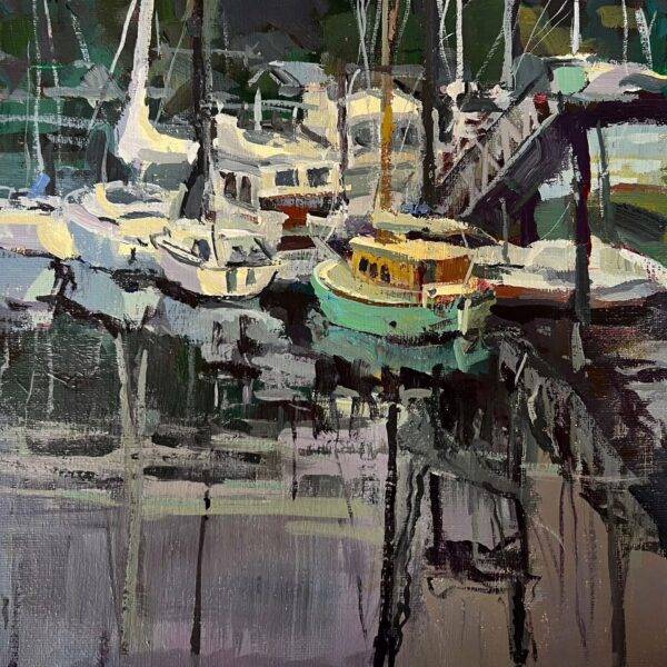 Docked At Eagle Harbor by Jane Wallis