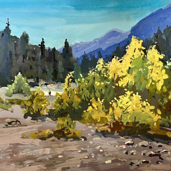 Fishing The Cle Elum River, 2023 by Jane Wallis