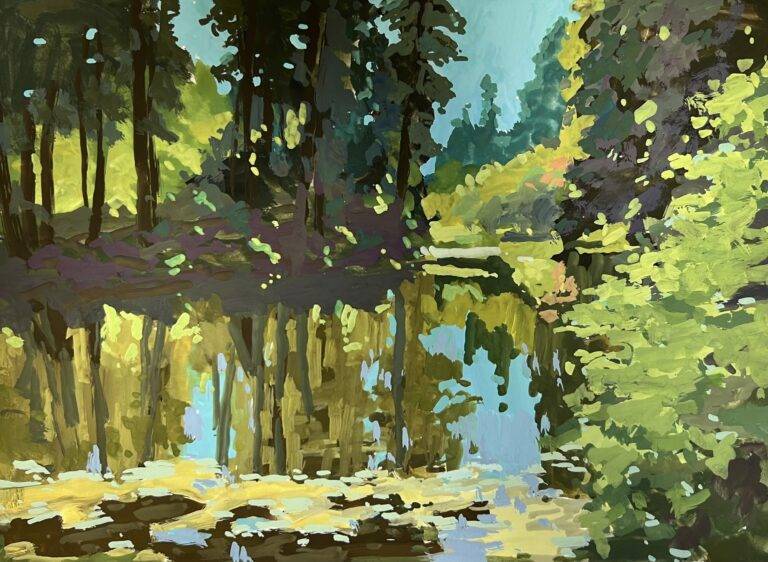 Middle Pond At Bloedel Reserve by Jane Wallis