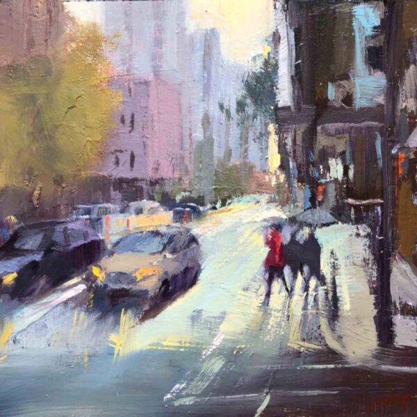 Rainy Day on First Avenue by Jane Wallis
