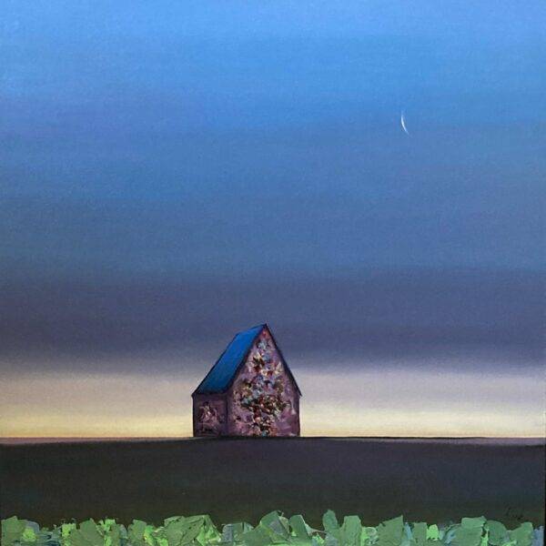 Purple Dusk with Beautiful Barn by  Marketa Sivek