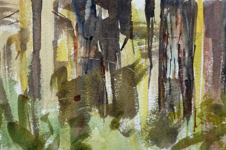 Grand Fir Trunks by Randena Walsh