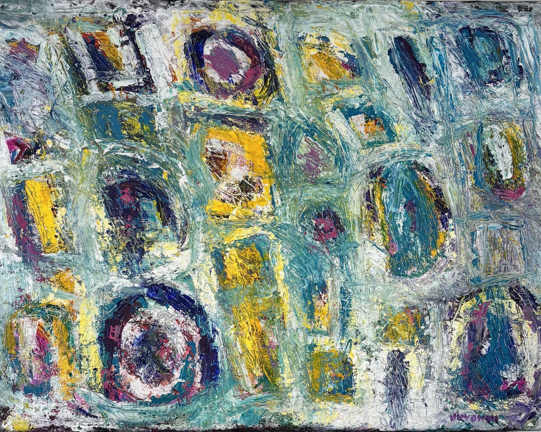 Colorful abstract shapes and textures