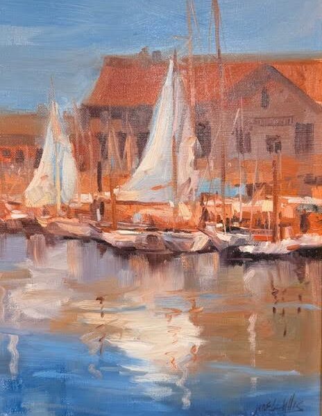 Wooden Sailboat Exhibit by Jane Wallis